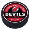 130736 1 puk new jersey devils block textured puck