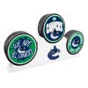 Puk Vancouver Canucks NHL 3 Puck Podium Set