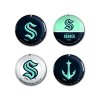 Sada placek Seattle Kraken NHL Button 4 Pack