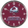 Hodiny Colorado Avalanche NHL Chrome Clock