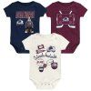 Detské body Colorado Avalanche NHL Littlest Player 3Pk Creeper Se