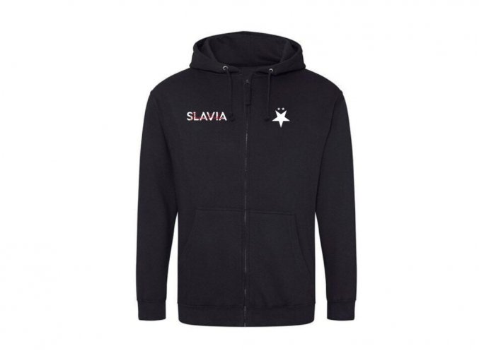 Unisex mikina na zip Slavia BLACK ITALICS