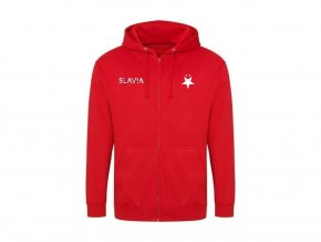 Unisex mikina na zip Slavia RED ITALICS