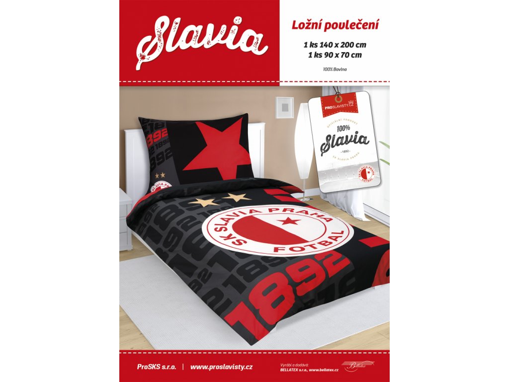 SK Slavia Praha Povlečení Slavia Praha černé