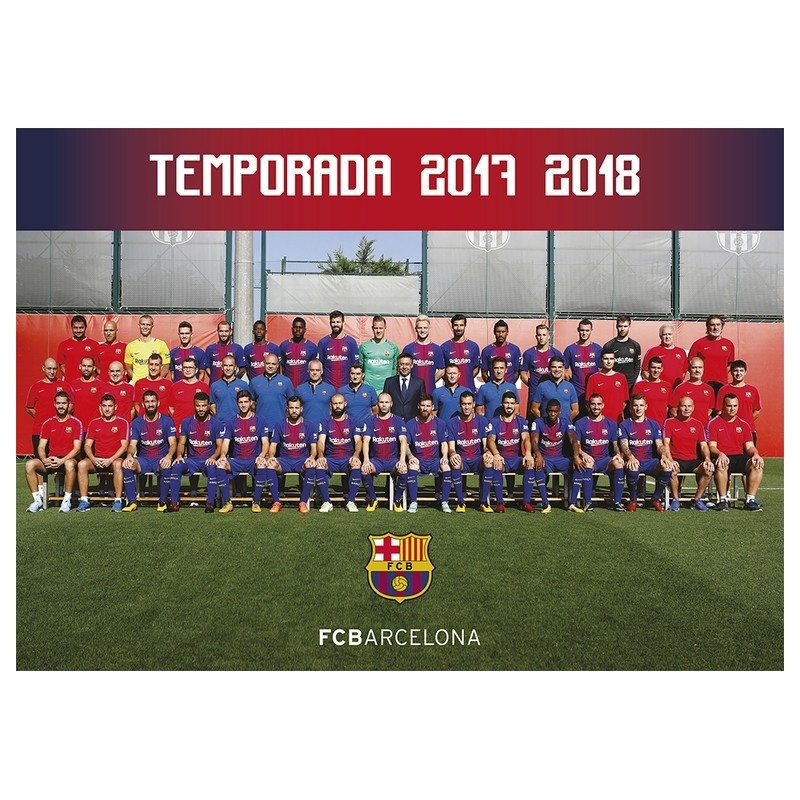 A4 POHLEDNICE FOTBALOVÉHO TÝMU FC BARCELONA