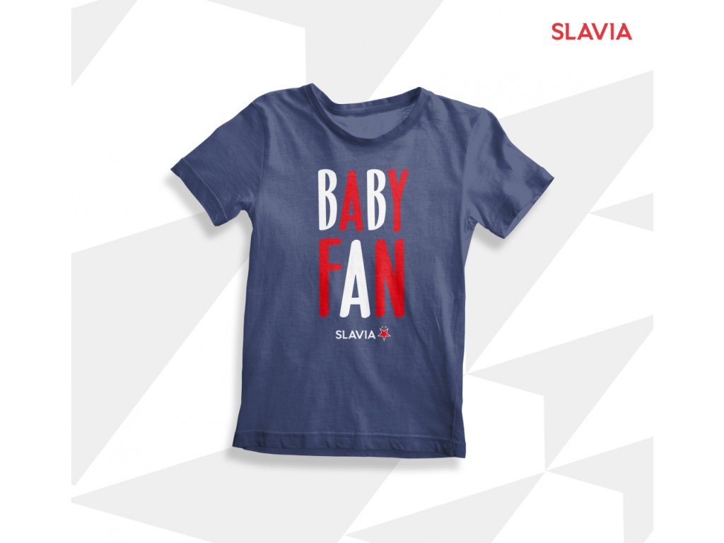 SK Slavia Praha Baby fan triko Premium Velikost: 80