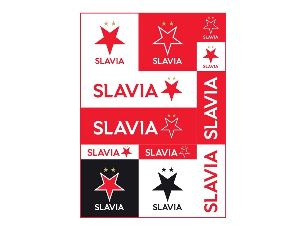 SK Slavia Praha Samolepky arch logo mix SLAVIA