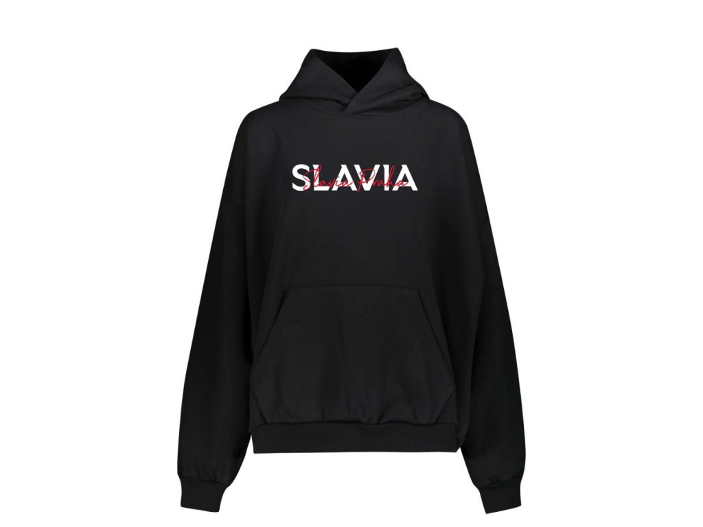 SK Slavia Praha Pánská hoodie mikina Slavia ITALICS Velikost: 5XL