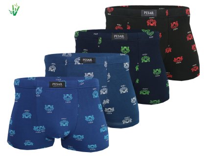 Pánské bambusové boxerky TIGER M6662 4ks v balení