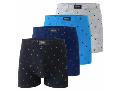 Pánské  boxerky s bleskovým vzorem PE-G55430 4 ks v balení