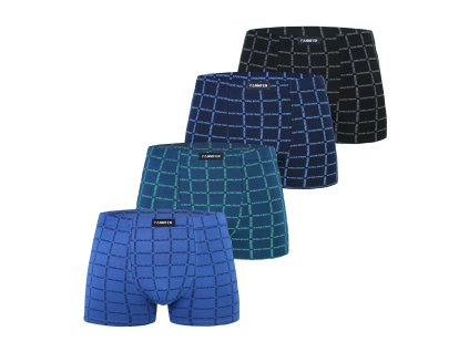 Pánské kostkované boxerky M6748 4ks v balení