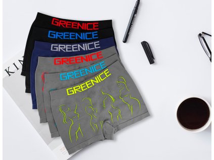 Pánské bezešvé boxerky GREE-4935 4 ks v balení