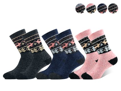 Dámské vlněné termoponožky ALPACA ZCM92106 3 páry