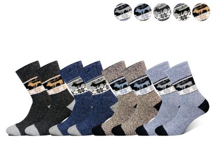 Pánské vlněné termoponožky ALPACA WZ05 3 páry