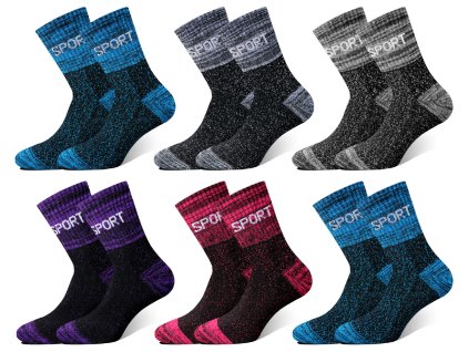 Dámské sportovní termoponožky BW3800 6 párů