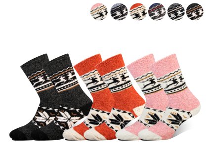 Dámské vlněné termoponožky ALPACA ZCMW92109 3 páry