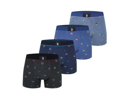 Pánské bambusové boxerky CUBE M6798AL 4ks v balení