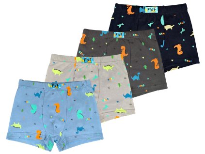 Chlapecké boxerky Dinosaur XQ2677 4ks v balení