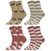 Dámské termoponožky ZVÍŘATA H5805 4 páry