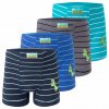 PESAIL Chlapecké boxerky pruhy Dinosaurus PE-XQ2671 4 ks v balení
