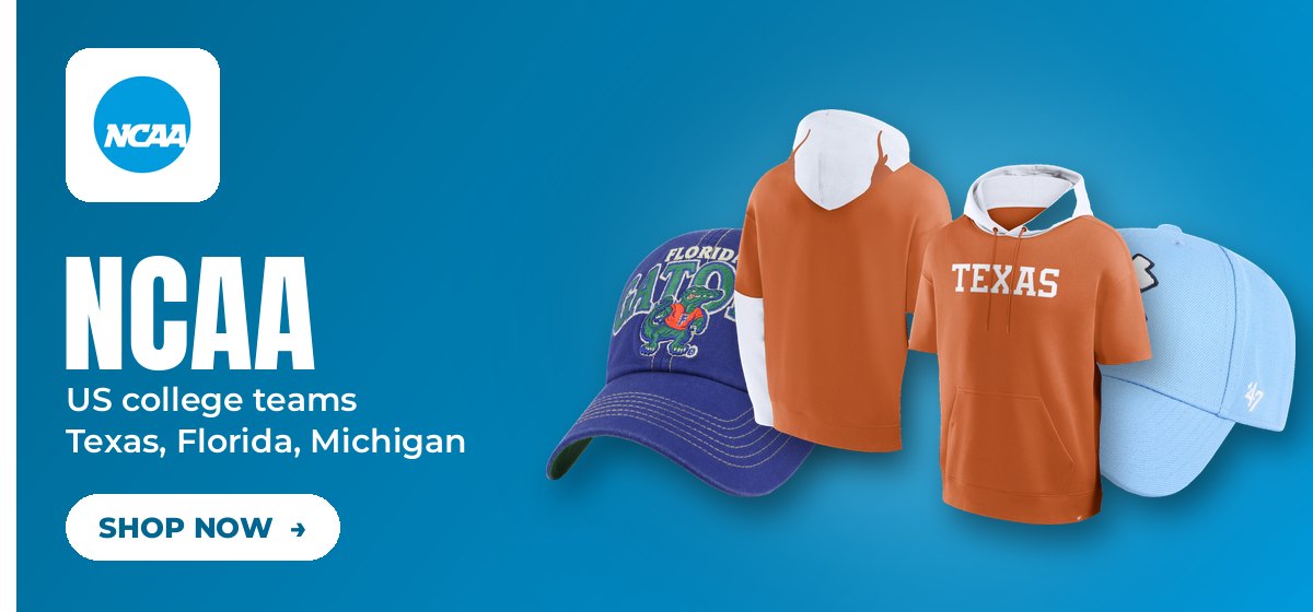 NCAA – US college teams Texas, Florida, Michigan