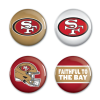 Sada placek San Francisco 49ers NFL Button 4 Pack