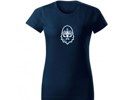 00 Dámské tričko RYTÍŘI 21 S LOGEM navy (Velikost vel. S)