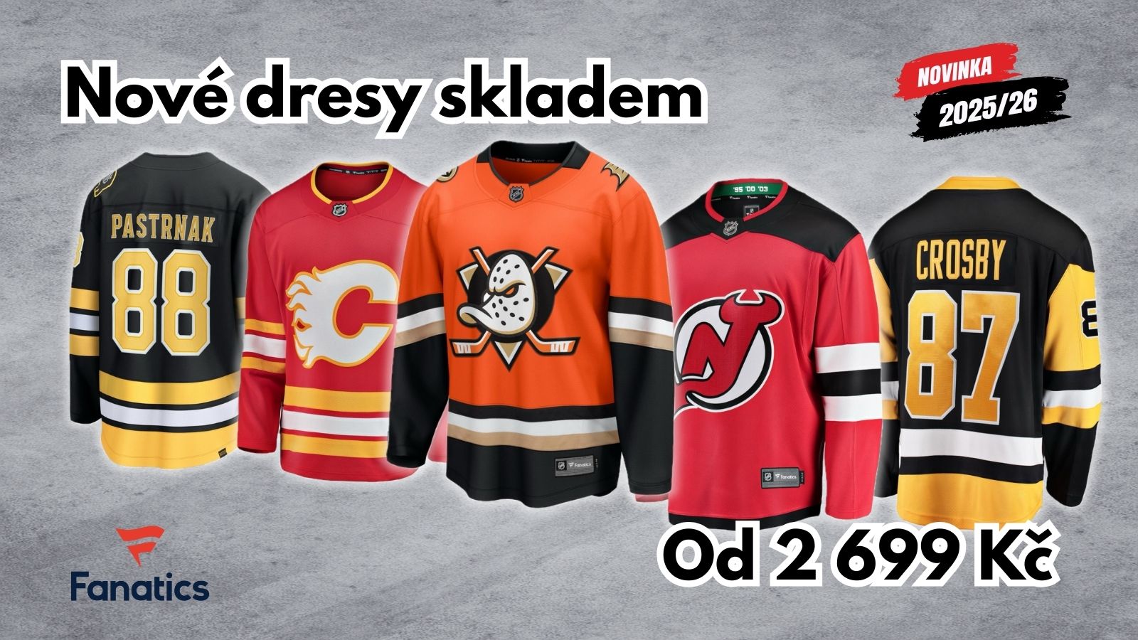 Nové dresy NHL skladem