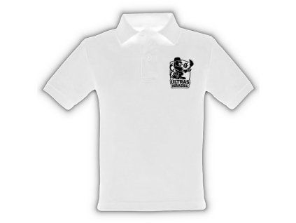 DĚTSKÁ POLOKOŠILE - UH / černobílé logo / bílá