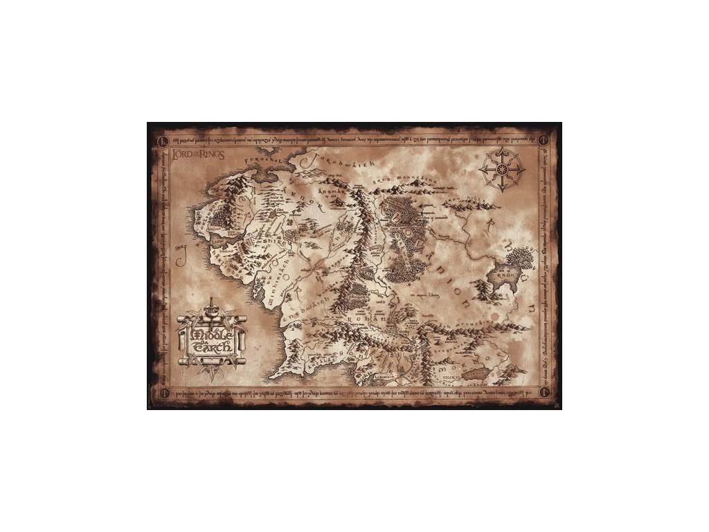 Mapa Stredozeme – Objavte svet Pána prsteňov