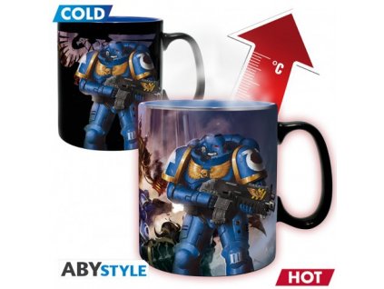 warhammer 40k mug heat change 460ml ultramarine black legion x21