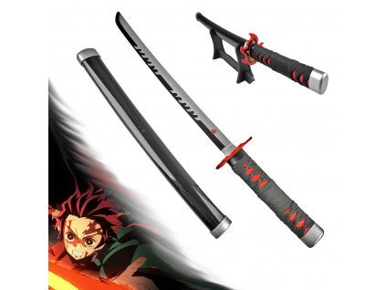 18021 mini ninchirin katana tanjiro kamado fire sword demon slayer
