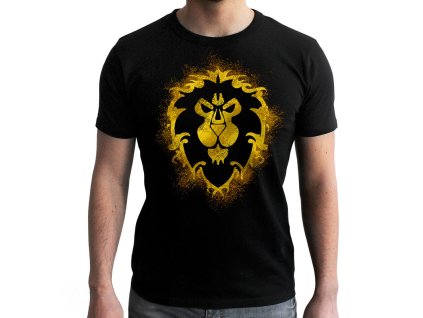 world of warcraft tshirt alliance man ss black new fit