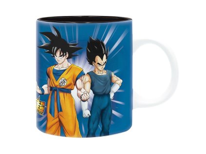 Hrnček 320 ml Hrdinovia Dragon Ball Hero: Goku, Vegeta, Brolyo