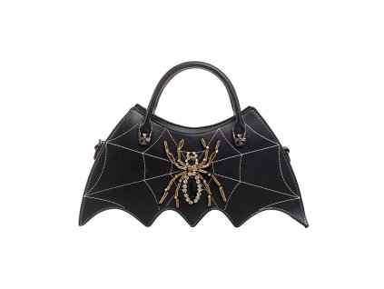 Čierna halloweenská pavúčia Glam kabelka - Bessie London