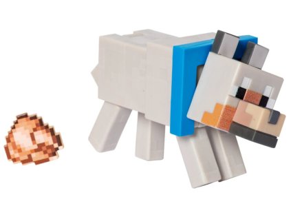 Figúrka vlka Minecraft - cca 8 cm vysoká so stojančekom, oficiálne licencovaná