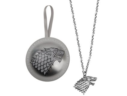 Stark náhrdelník vo vianočnej guli - Hra o Tróny (2.kvalita)