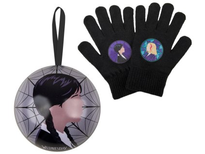 Adventná guľa - rukavice Wednesday a Enid