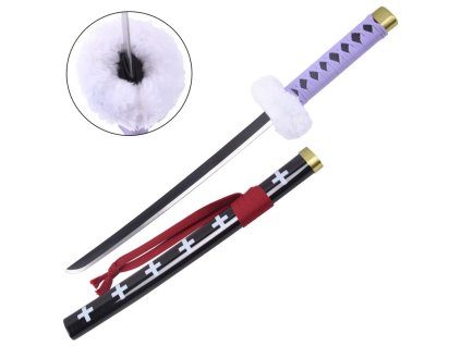 Fialová mini replika katany Trafalgara Lawa – One Piece