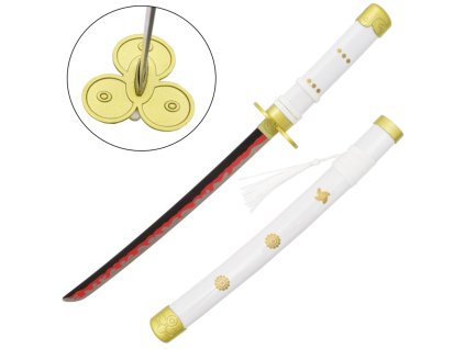 Mini replika legendárnej katany Enma - One Piece Roronoa Zoro biela