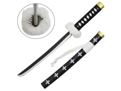 Mini bambusová katana Trafalgar Law – One Piece čierna
