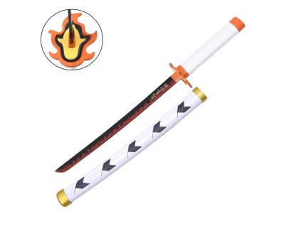 Bambusová Replika mini tanto inšpirovaná katanou Rengoku Kyojura - Demon Slayer