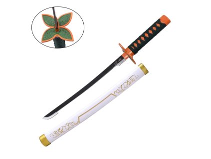 Elegantná Bambusová biela replika mini tanto Shinobu Kochou - Demon Slayer
