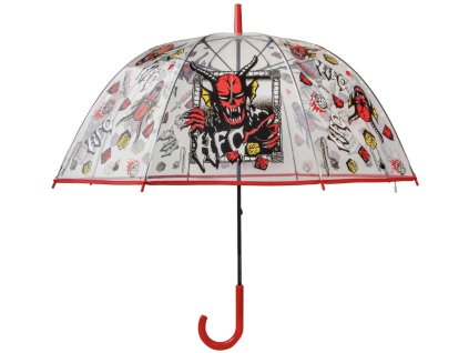 Priehľadný dáždnik Hellfire Club - Stranger Things