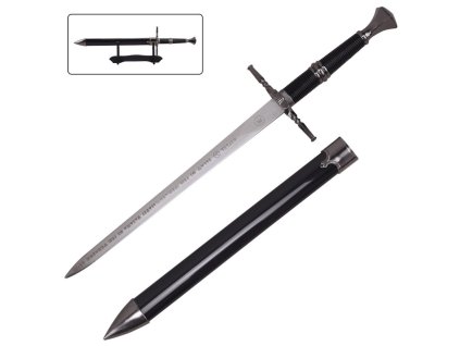 Miniatúrny nerezový dekoratívny meč - mini replika Geralt z Rivie - Zaklínač The Witcher