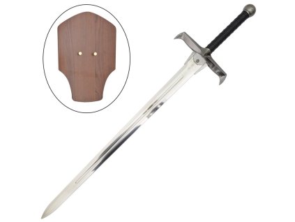 Cosplay meč Kurgana s plaketou - replika inšpirovaná seriálom Highlander