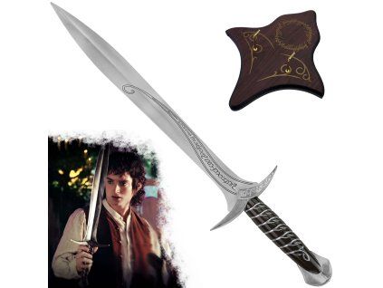 Oceľový meč "SILVER STING" s plaketou - Pán Prsteňov
