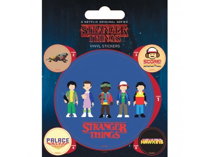 sada vinylovych samolepek stranger things arcade