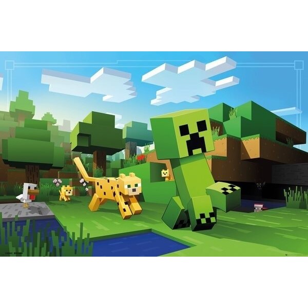 Plagát Minecraft - Ocelot Chase