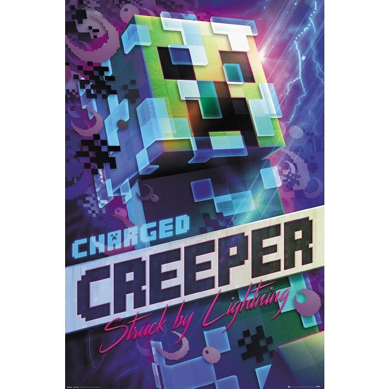 Plagát Minecraft - Charged Creeper